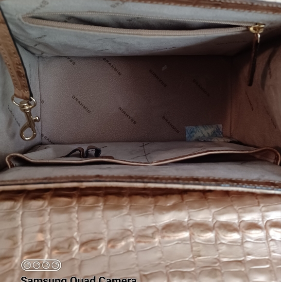 NWT Brahmin RARE COLOR "ROSE GOLD" OPHELIA Strada Satchel - Picture 7 of 12